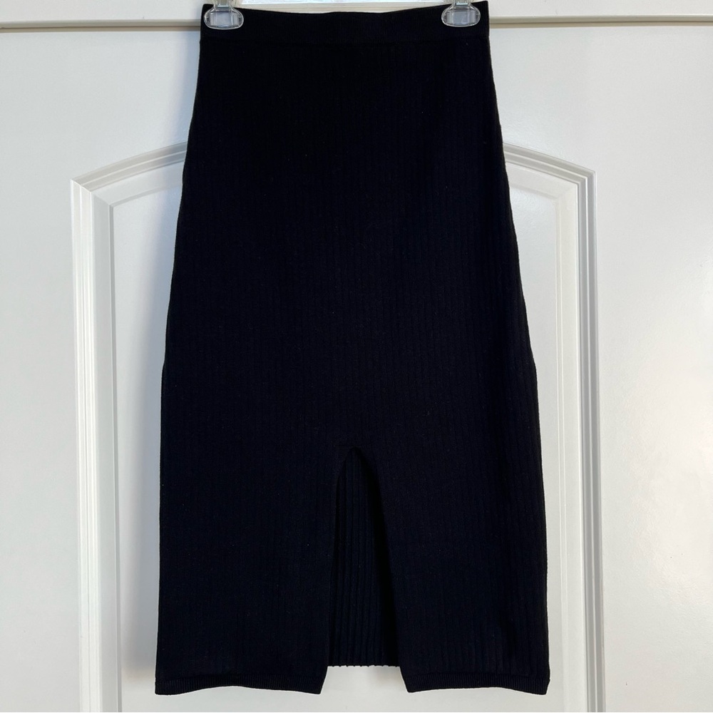 Free People Knit Skirt with front leg slit